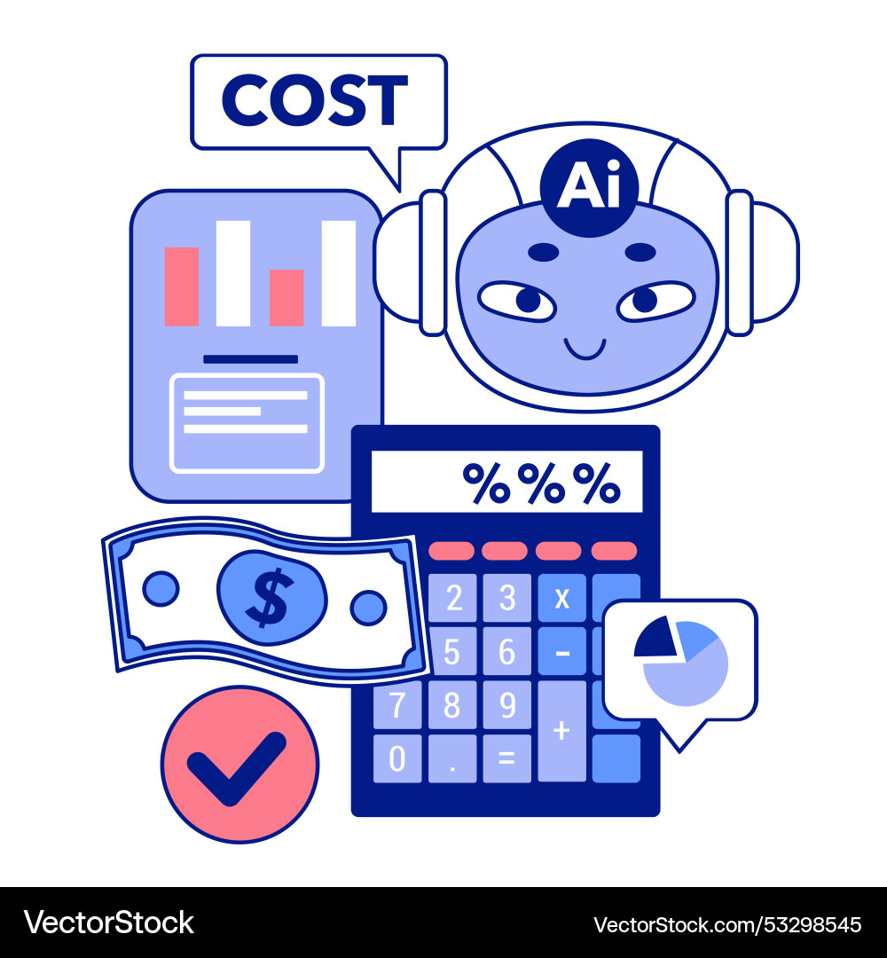 Artificial intelligence in business ai-powered Artificial intelligence in business ai-powered vector image