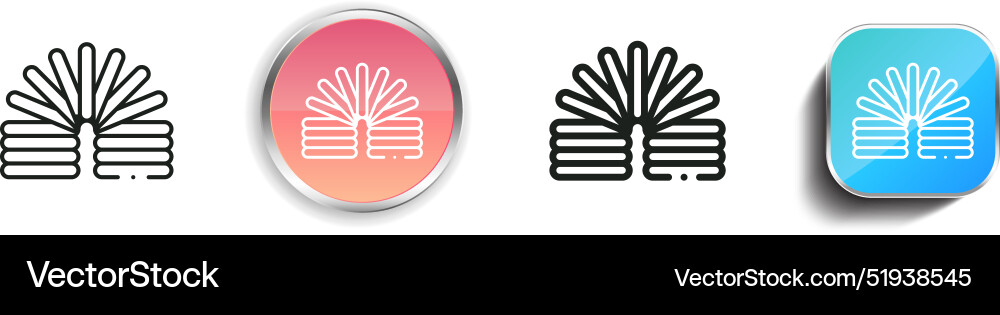 Bracelets icon thin linear regular and button Bracelets icon thin linear regular and button vector image
