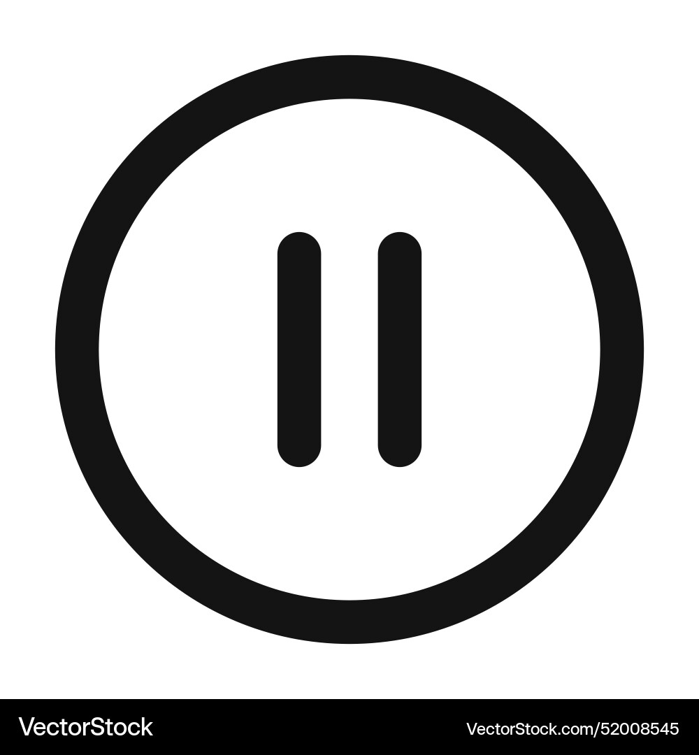 Media control pause icon ideal for playback Media control pause icon ideal for playback vector image