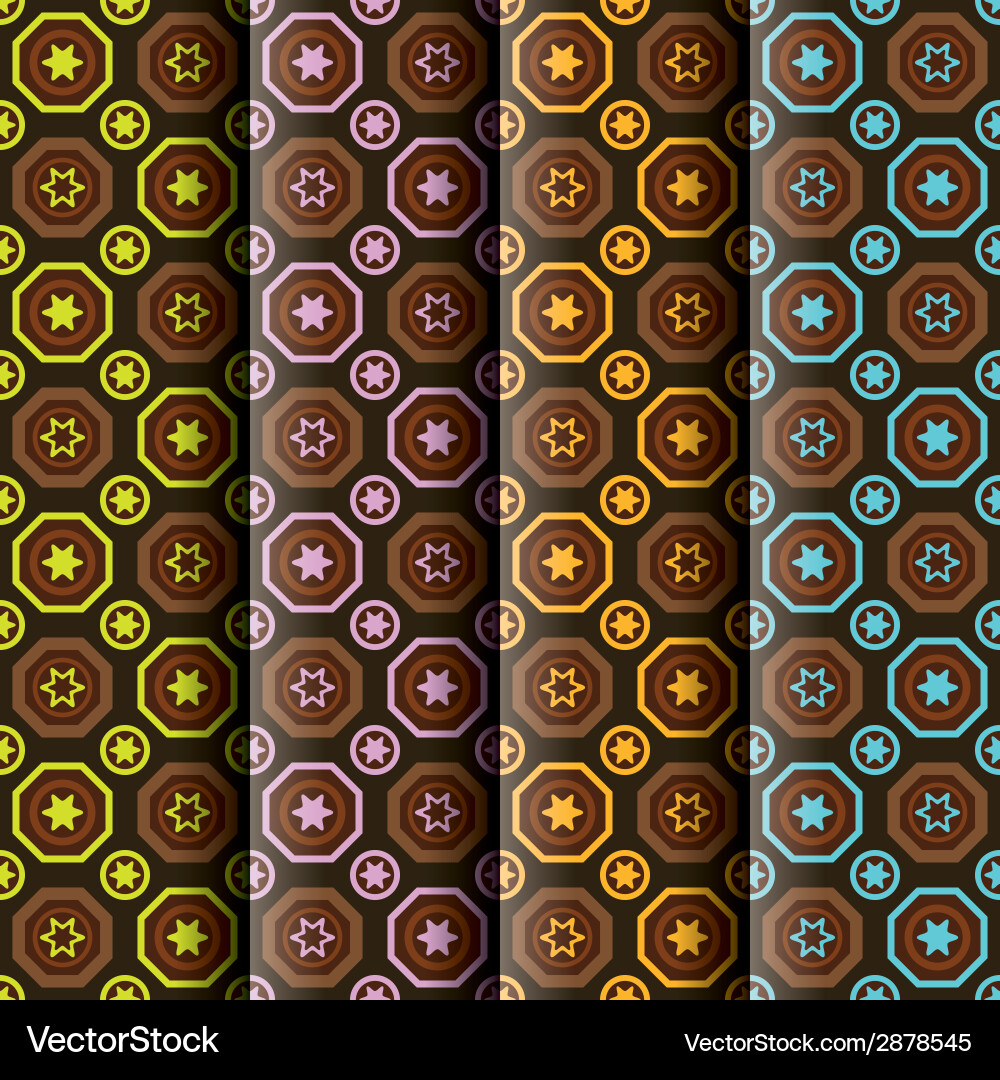 Seamless patterns collection vector image