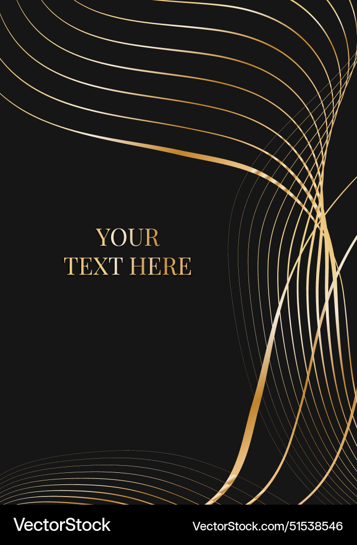 Black abstract background with golden elements Black abstract background with golden elements vector image