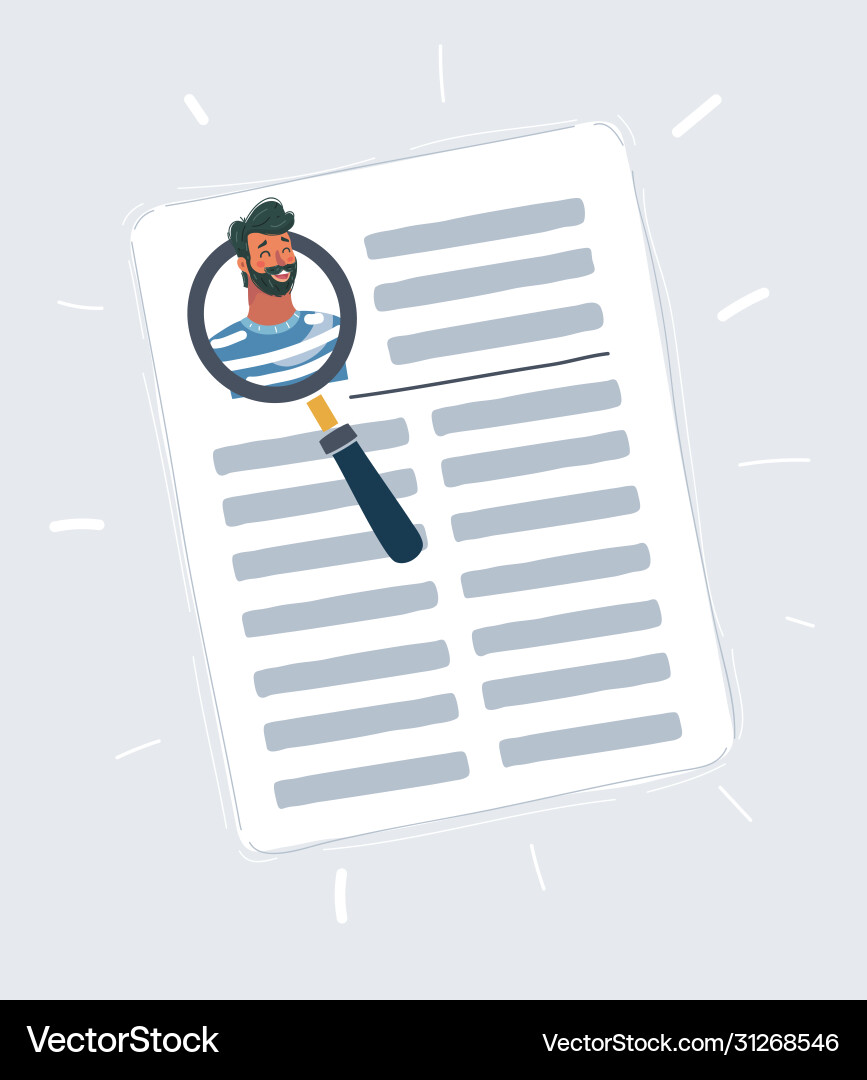 Man profile with users photo search Man profile with users photo search vector image