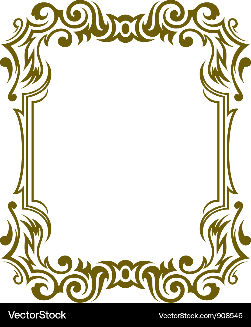 Ornate Frame Decoration Vector Image