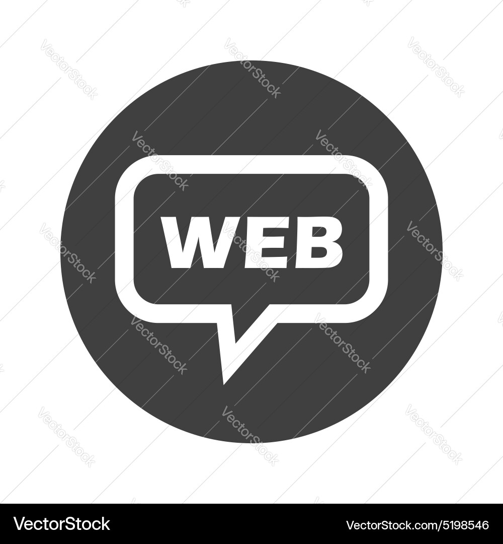 Round dialog web icon Vector Image