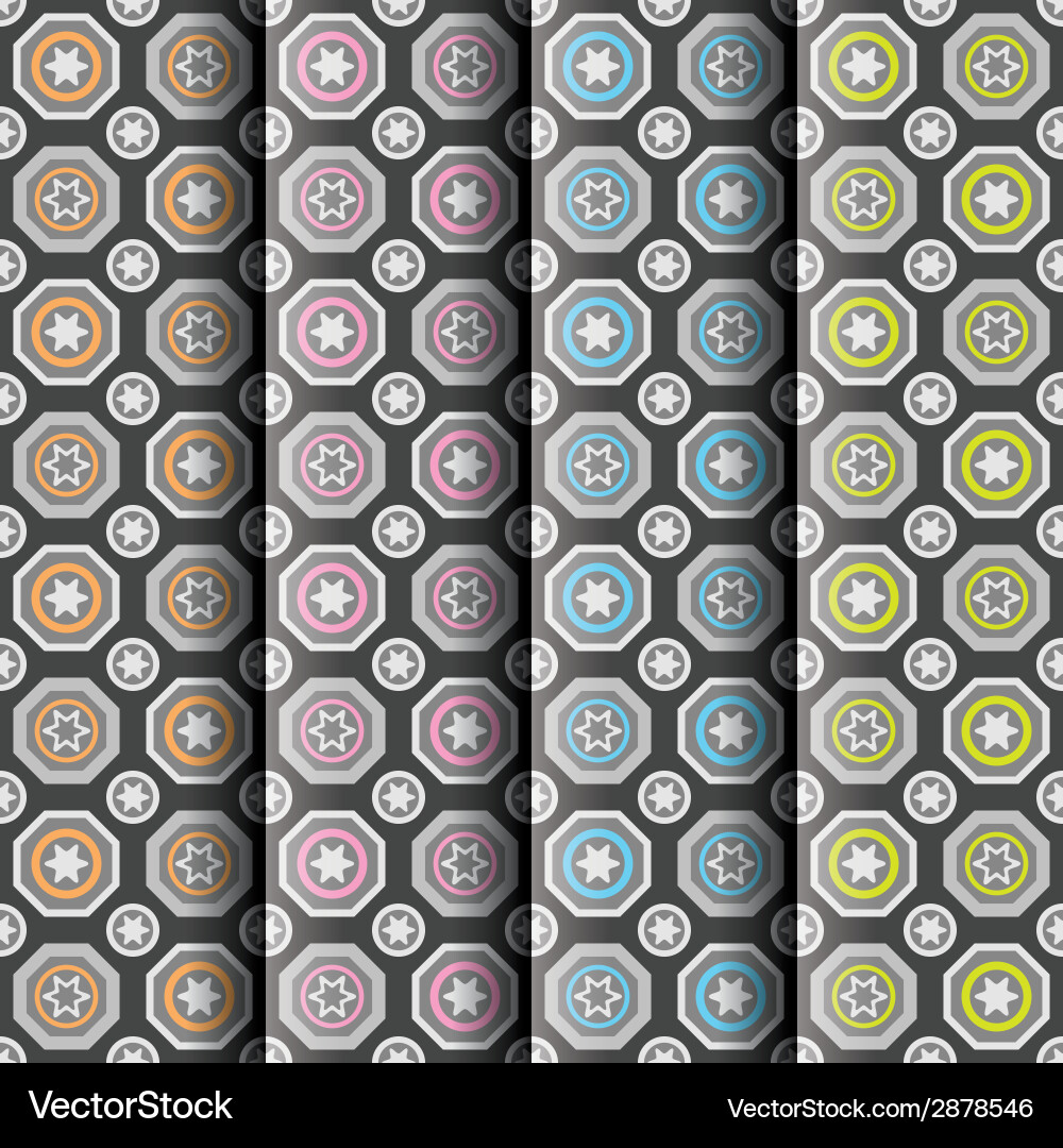 Seamless patterns collection vector image
