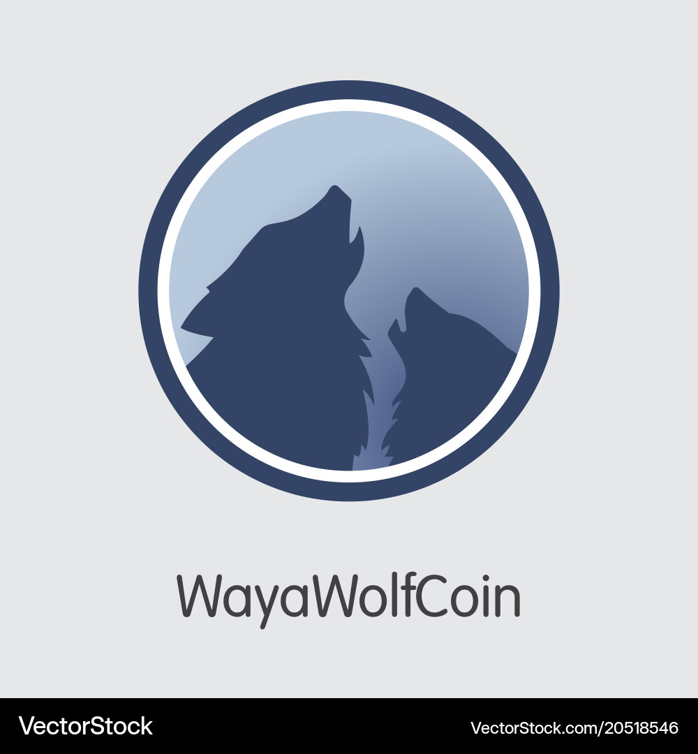 Wayawolfcoin crypto currency - colored logo – Royalty-Free Vector |  VectorStock