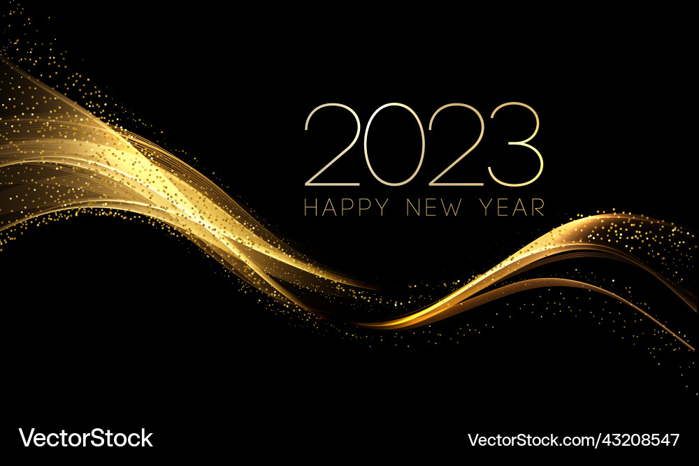 2023 neues Jahr abstrakt glänzende Farbe gold Welle 2023 neues Jahr abstrakt glänzende Farbe gold Welle vektorbild
