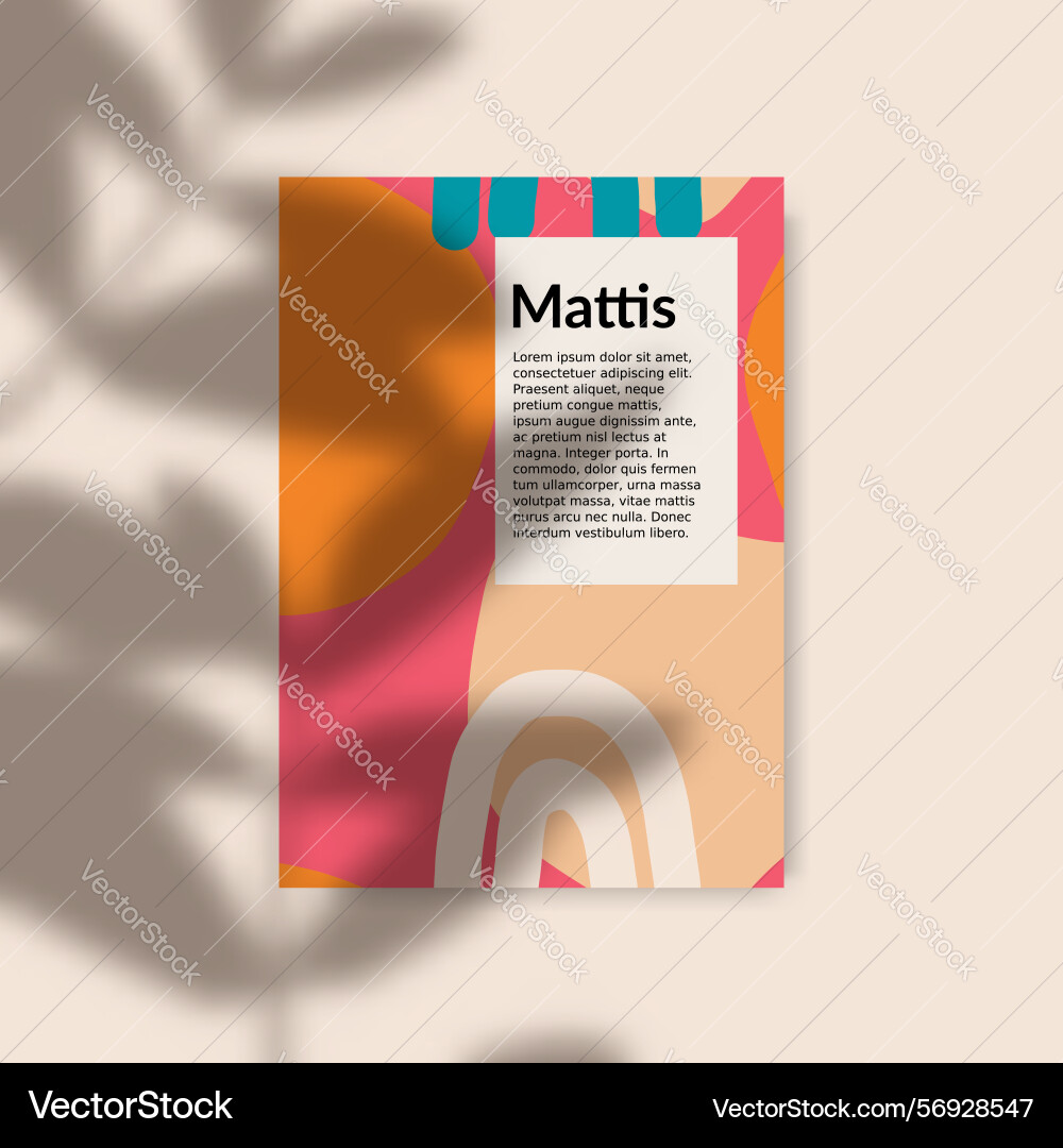 Card mock up with shadow overlay Card mock up with shadow overlay Vector Image