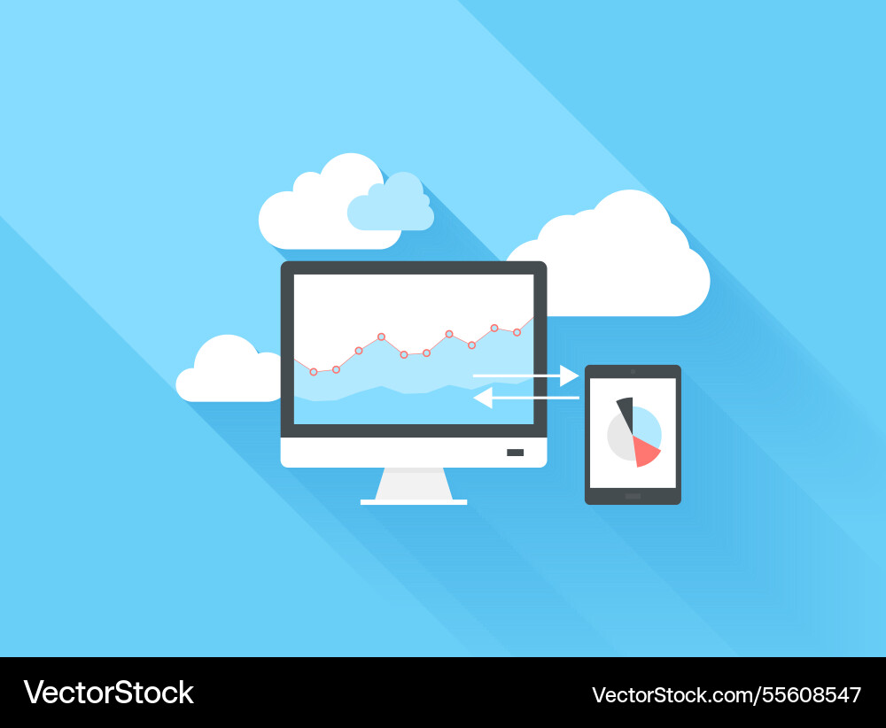 Cloud computing concept Cloud computing concept vector image