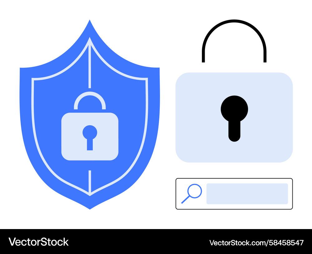 Cybersecurity Data Protection Vector Image