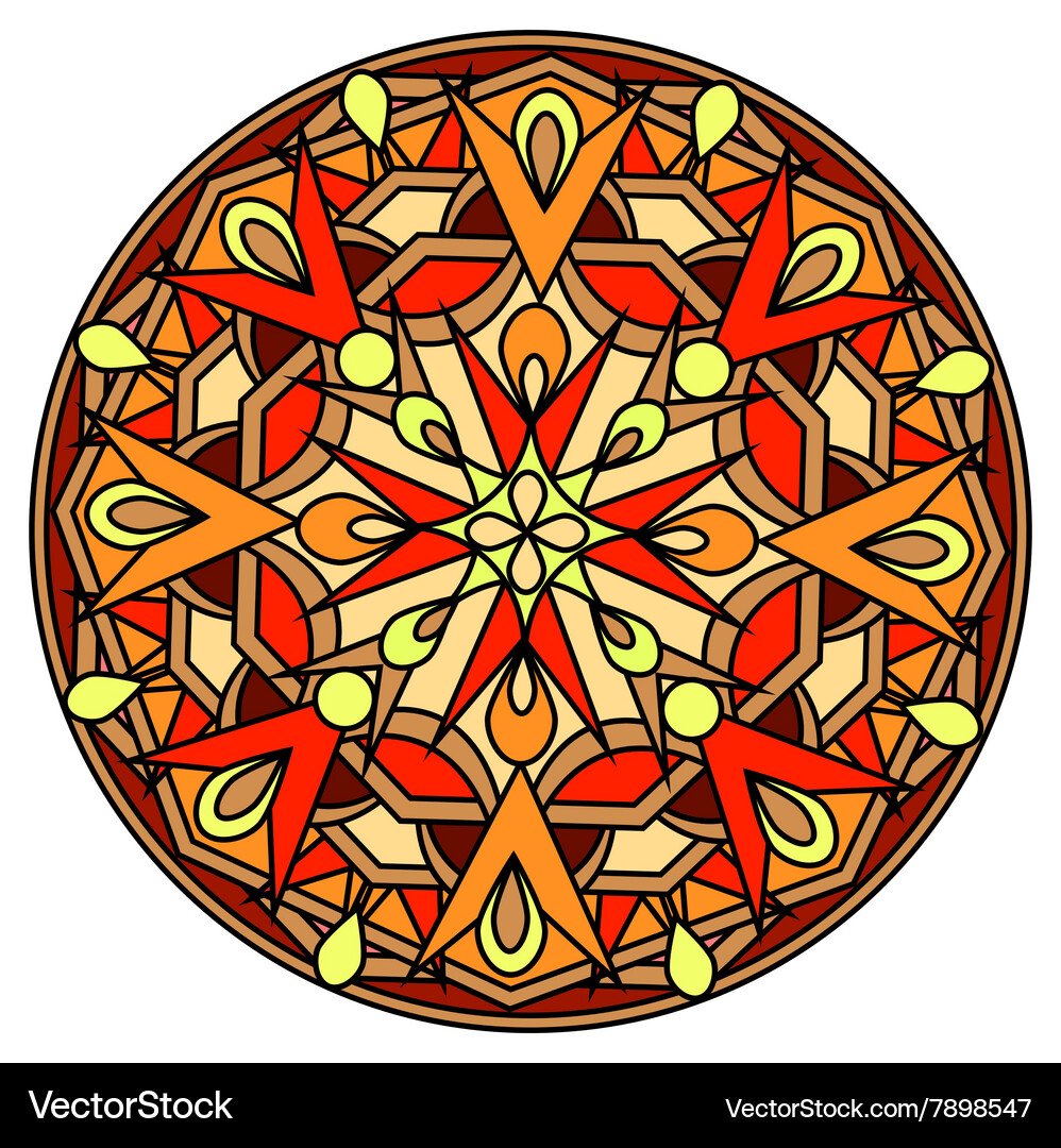 Decorative design element with a circular Vector Image