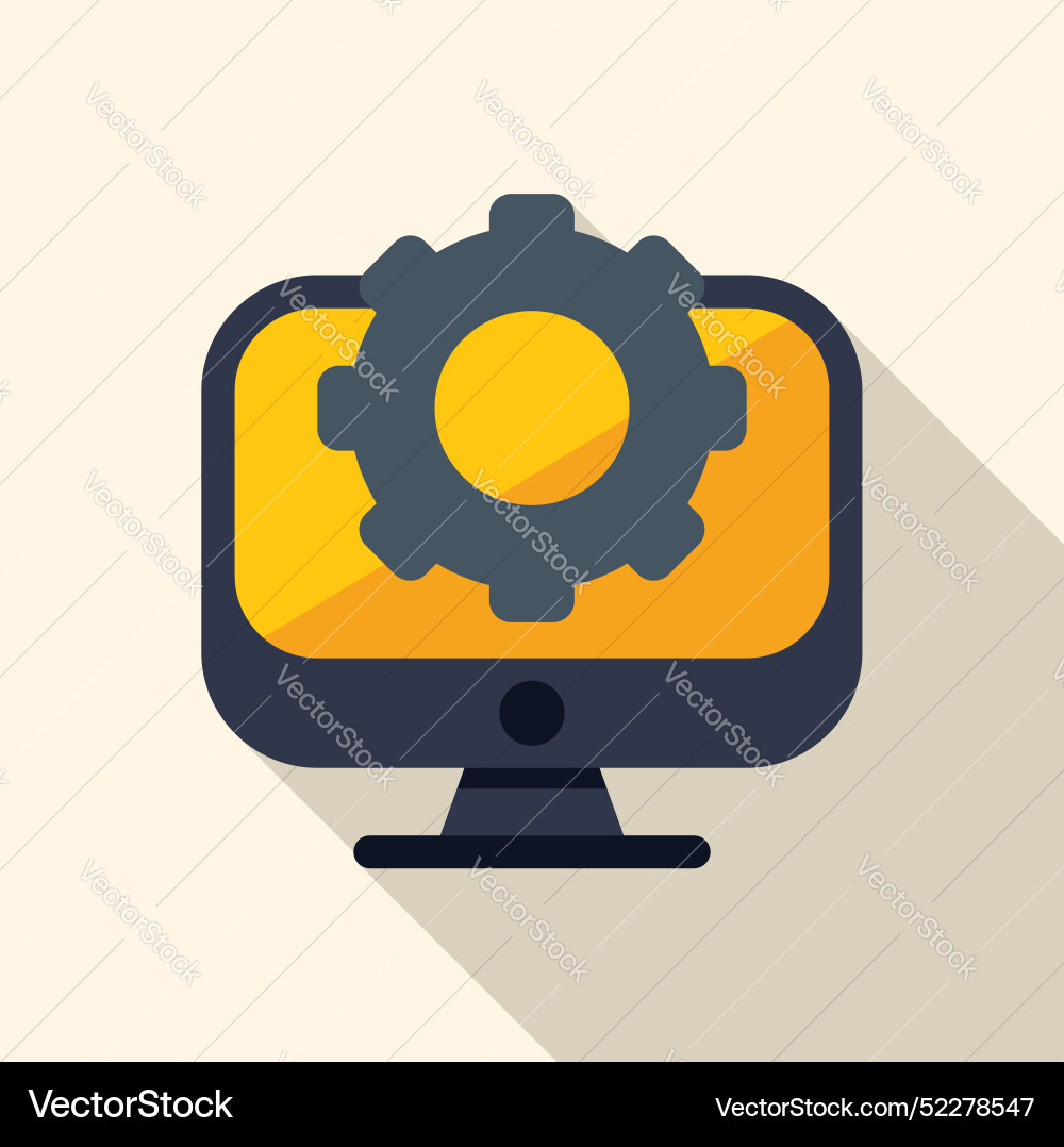 Desktop computer showing optimization process Desktop computer showing optimization process Vector Image