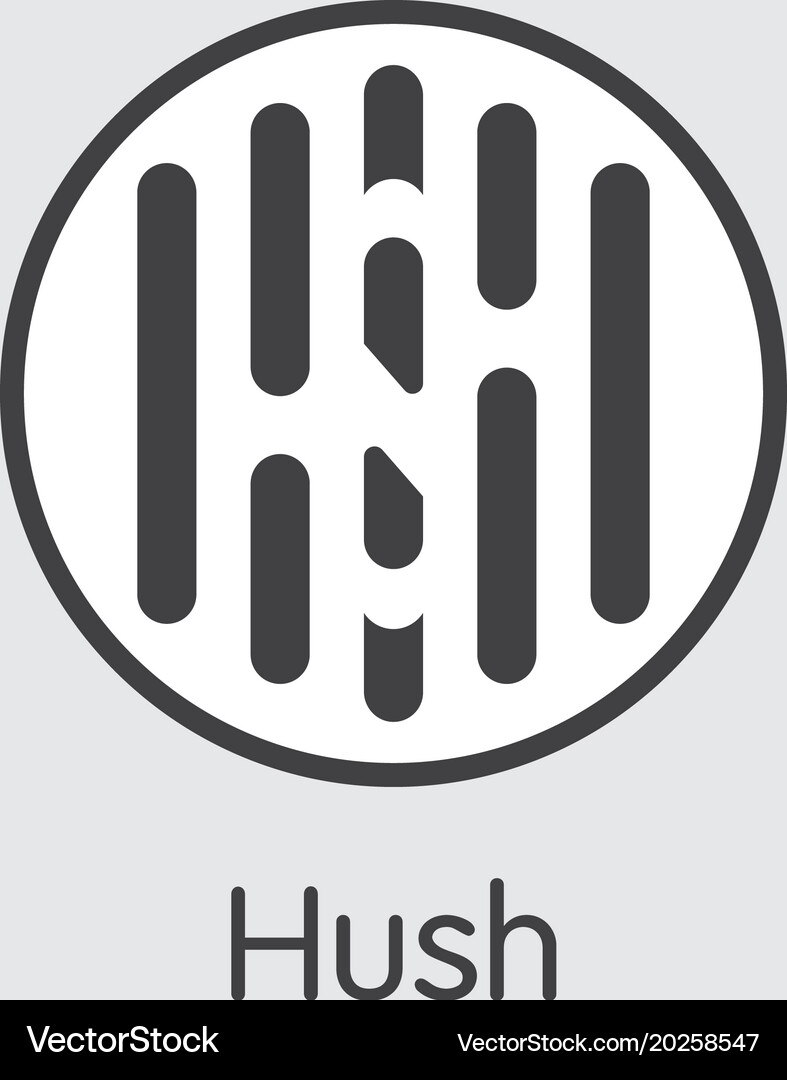Hush cryptocurrency - colored logo – Royalty-Free Vector | VectorStock