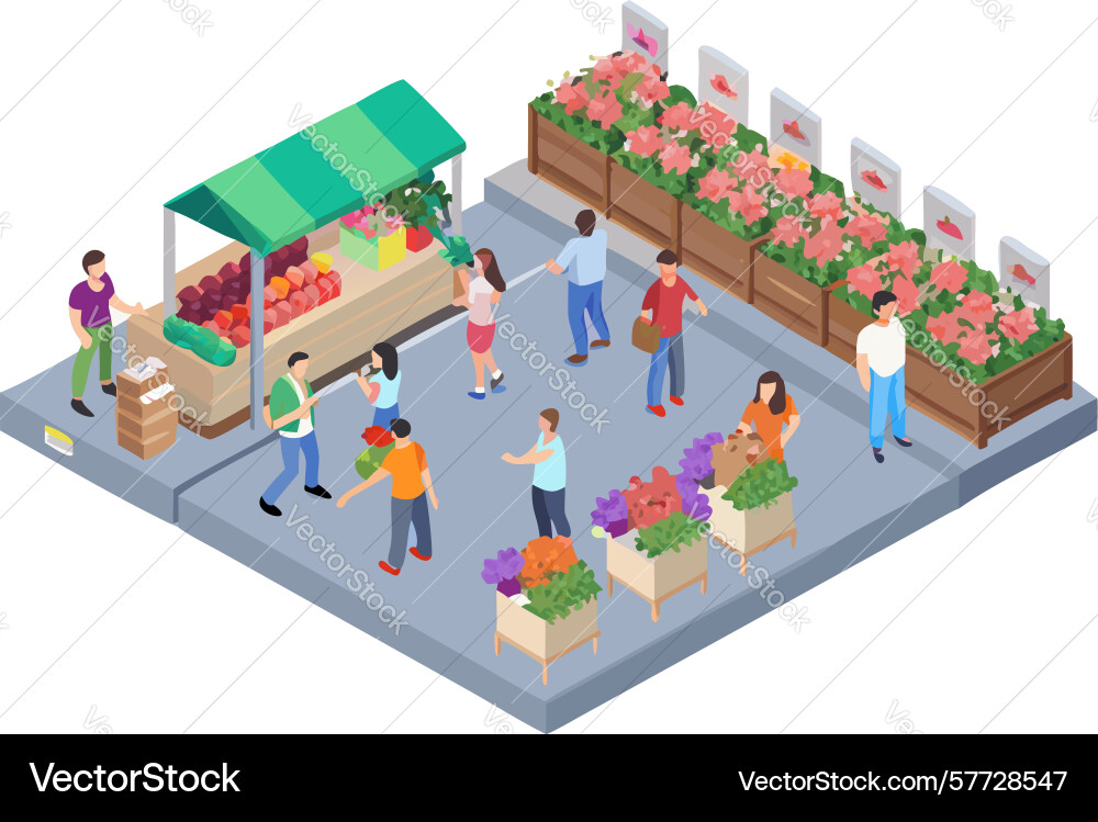 Isometric container ship loading at port Vector Image