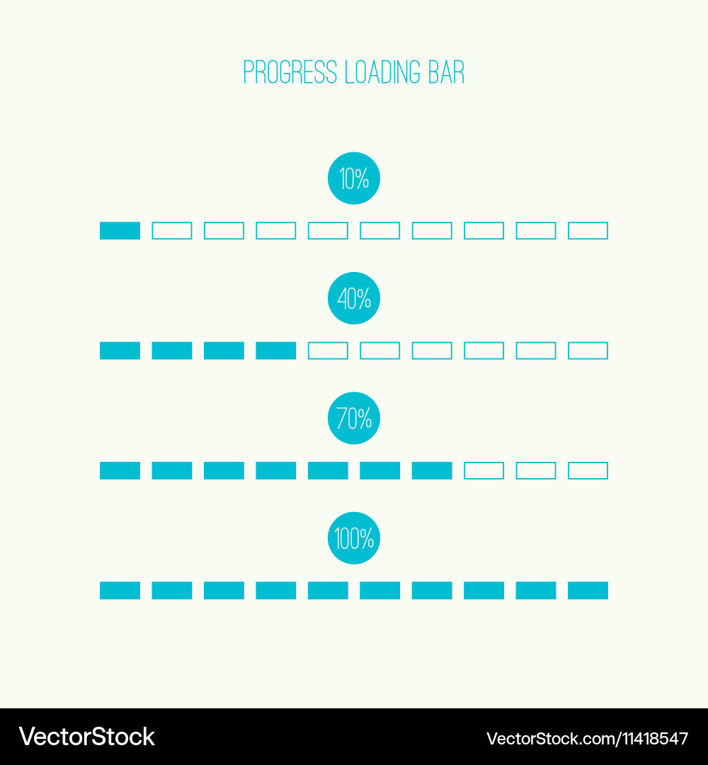 Linear loader bar vector image