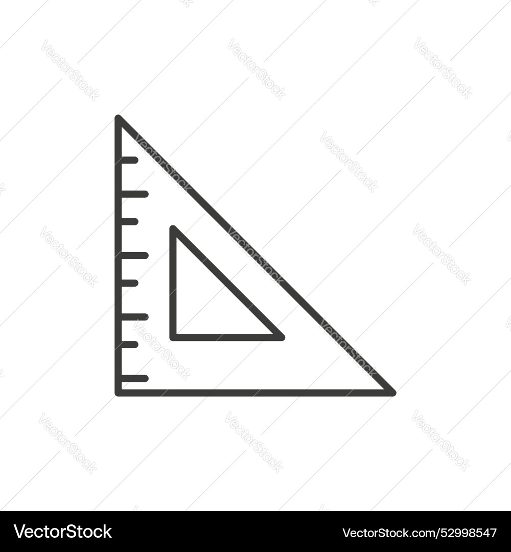 Triangle ruler icon set architect measure Triangle ruler icon set architect measure Vector Image