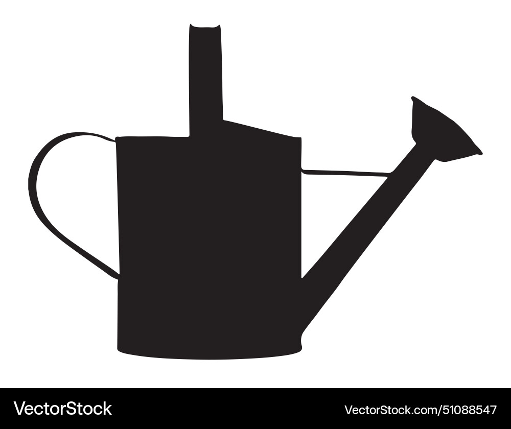 Watering can silhouette art Vector Image