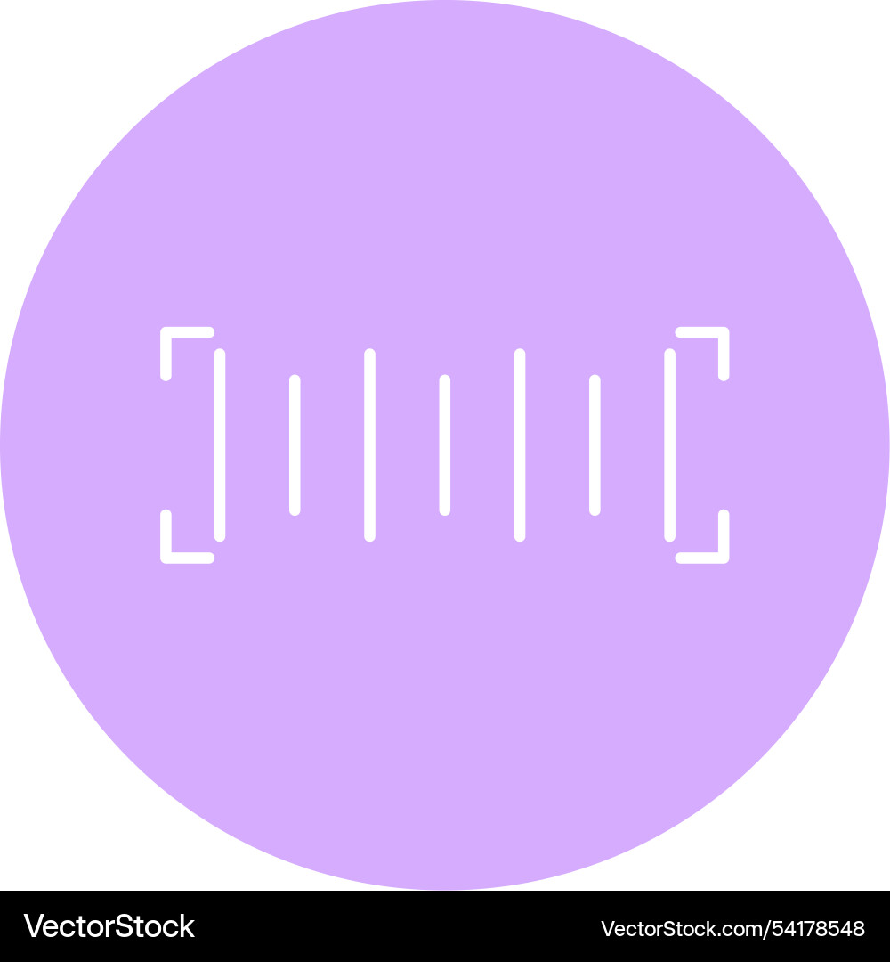 Bar code line circle icon vector image