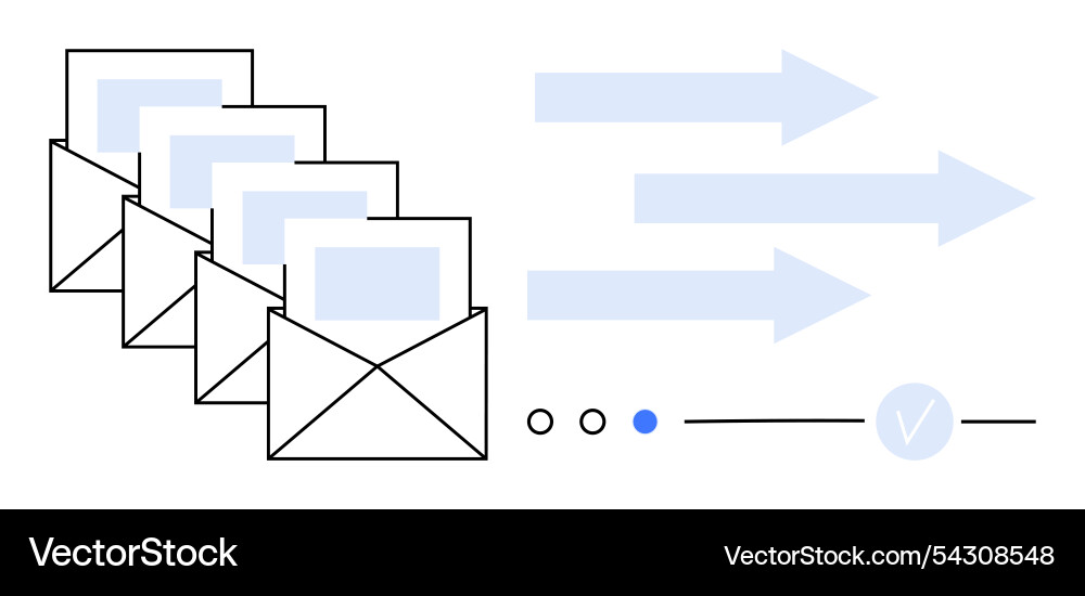 Email communication and data transfer Vector Image