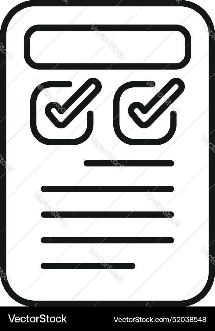 Online survey form with check marks being Online survey form with check marks being vector image