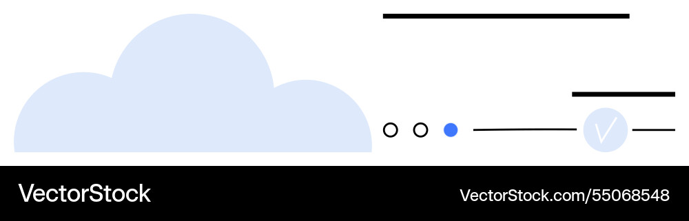 Simplified cloud storage interface with loading vector image