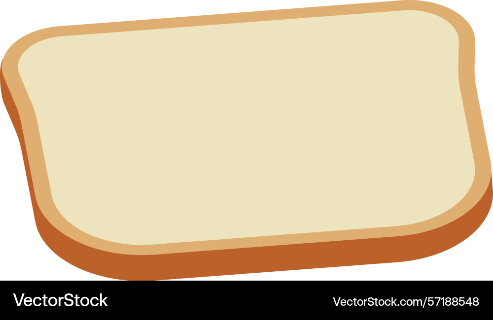 Single slice of toast vector image