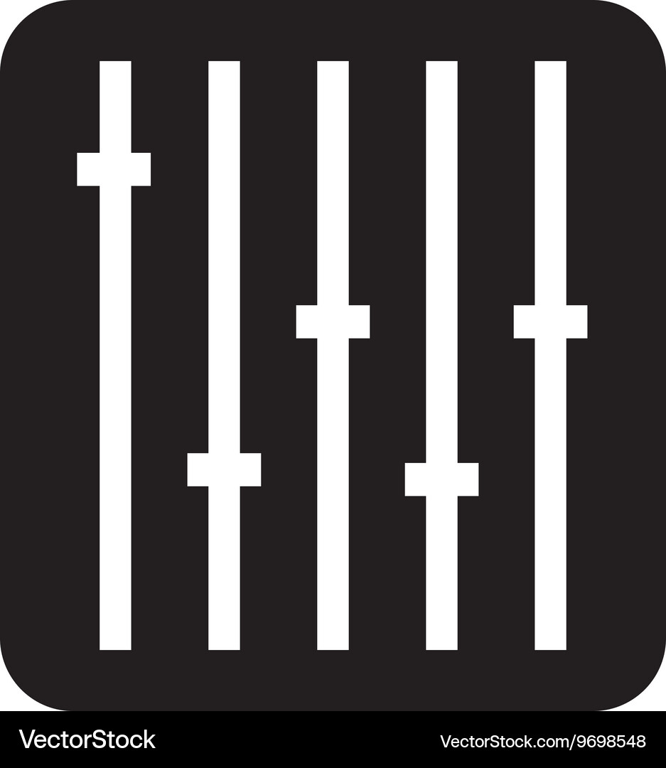 Sound equalizer command isolated icon Vector Image