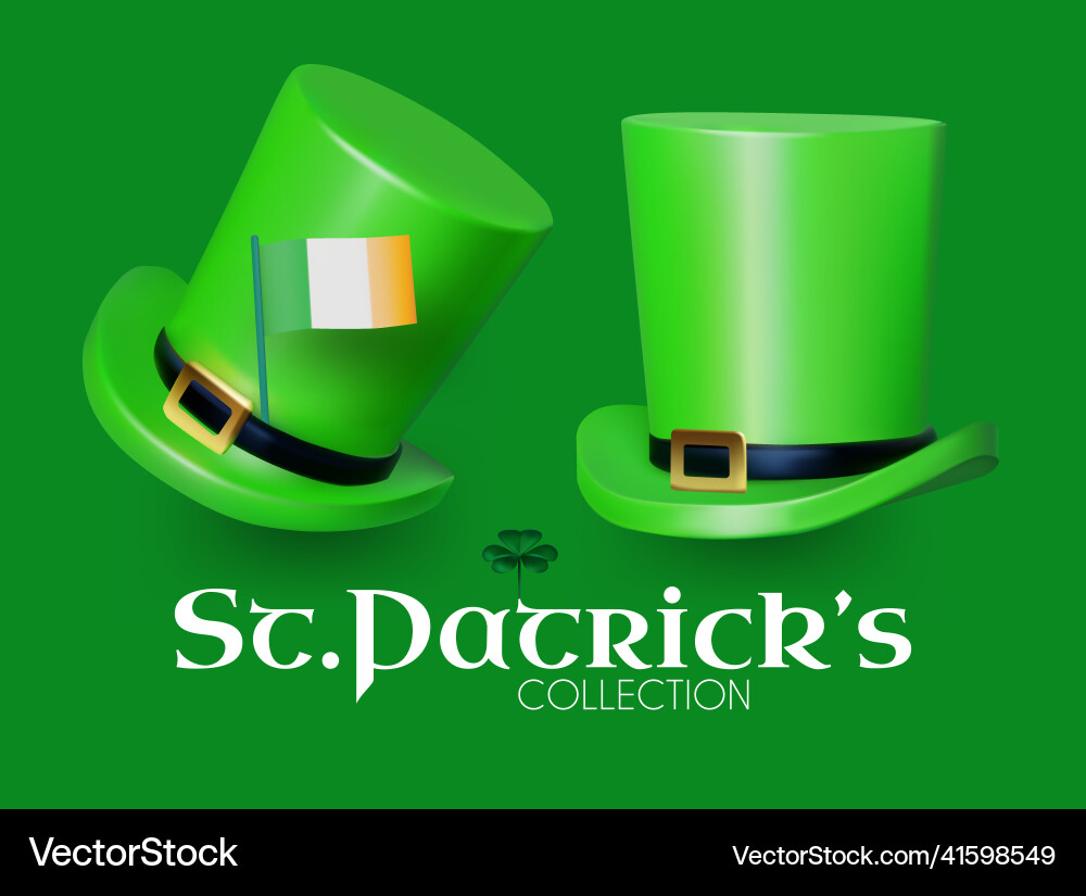 3d leprechaun has set mit irish flag st patrick 3d leprechaun has set mit irish flag st patrick vektorbild
