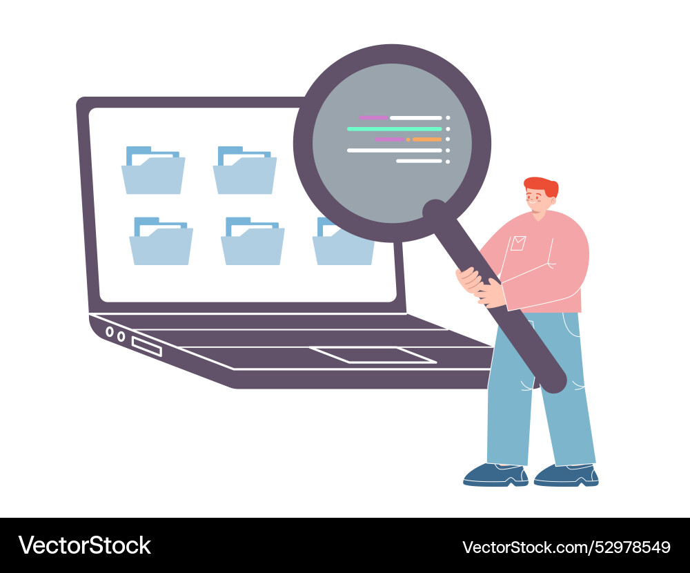Computer forensic cyber security analyzing analyze Computer forensic cyber security analyzing analyze vector image