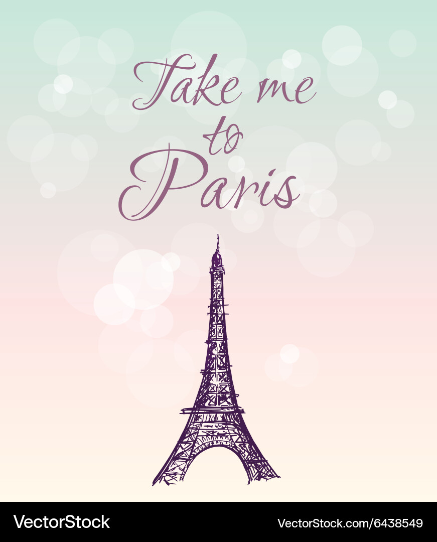 Eiffel tower vector image