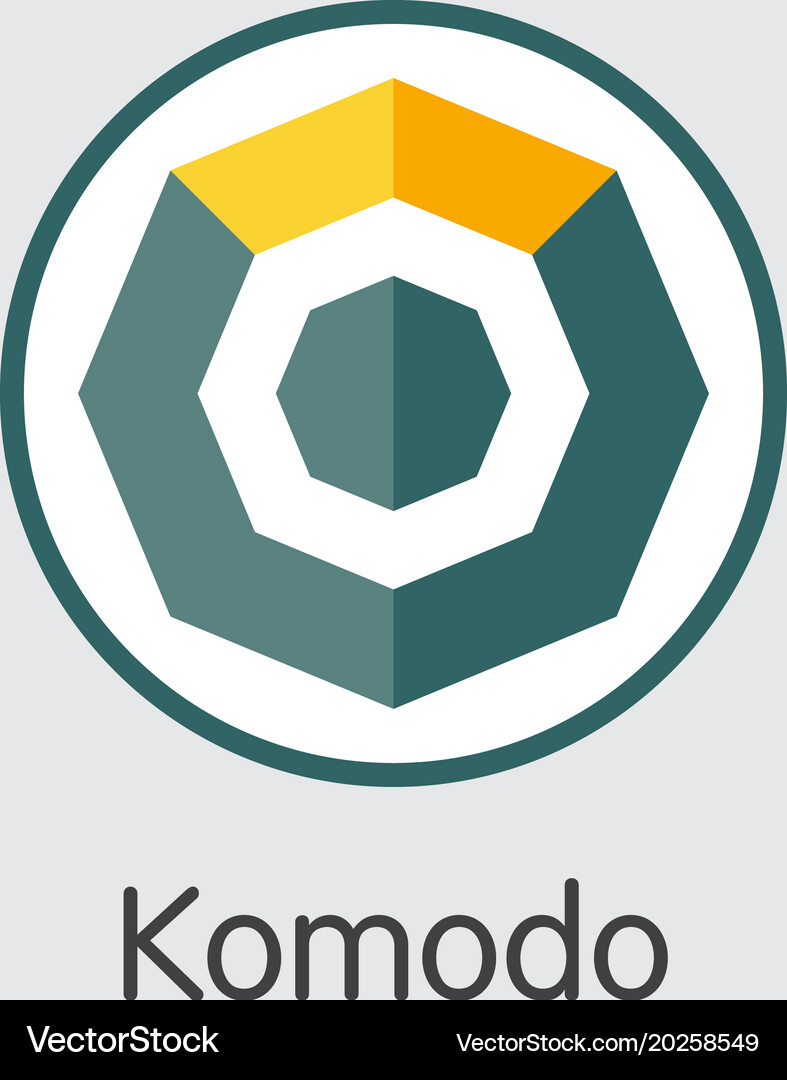 Komodo cryptocurrency - colored logo – Royalty-Free Vector | VectorStock