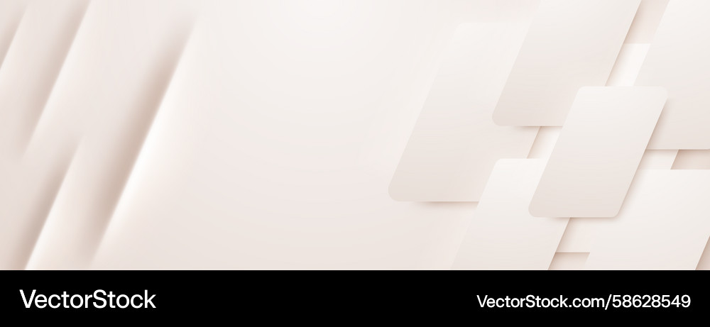 Soft white abstract shapes create a layered effect Vector Image