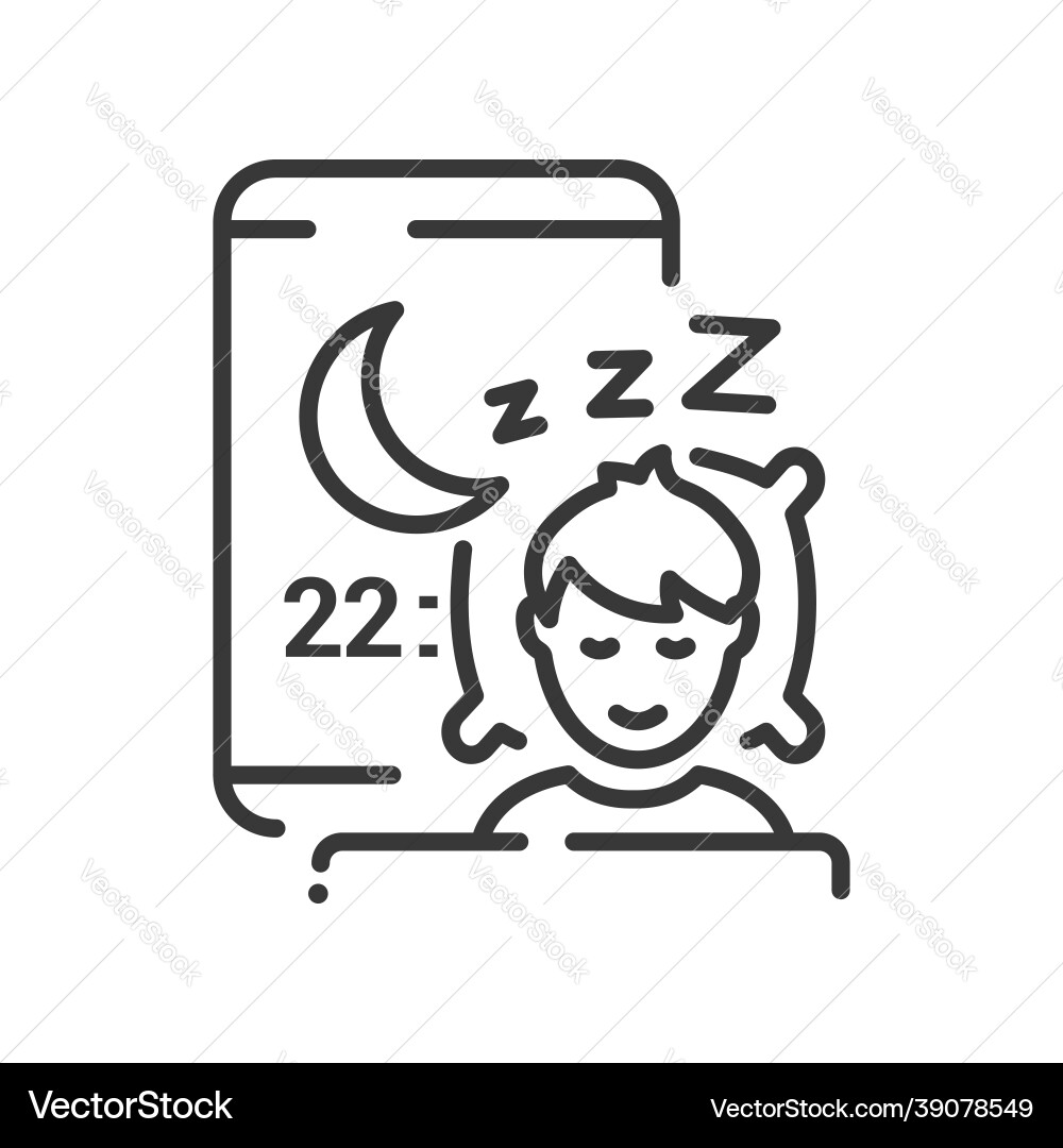 Time to sleep - line design single isolated Time to sleep - line design single isolated vector image