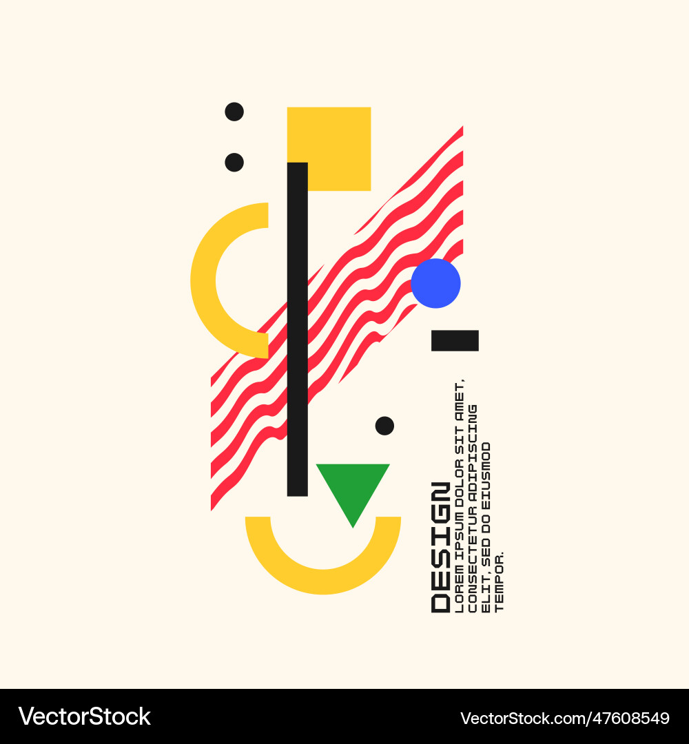 Trendy abstract background composition forms Trendy abstract background composition forms vector image