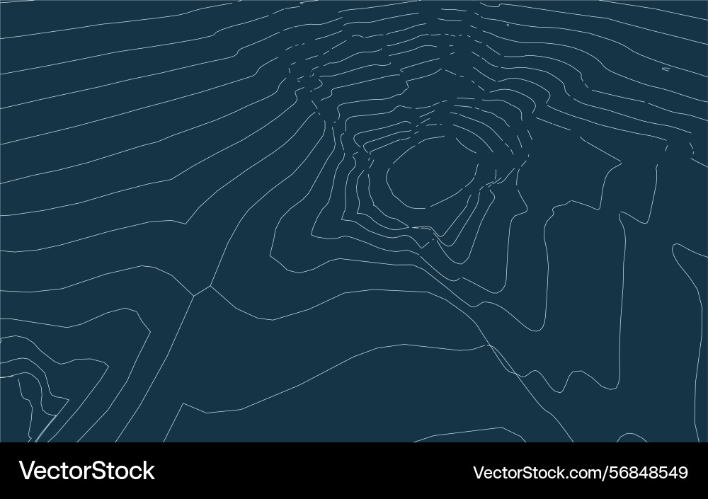 Wireframe surrounding contour topographic element Vector Image