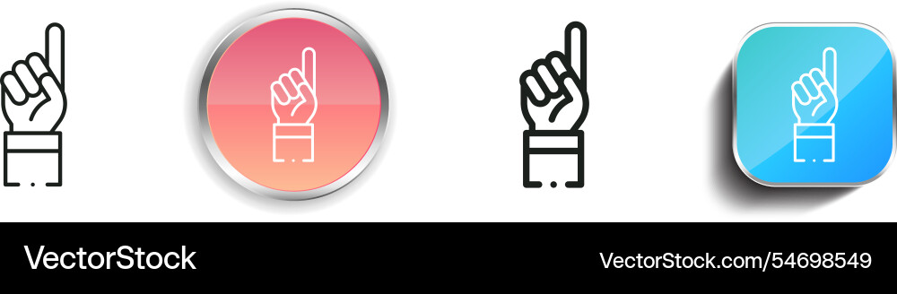 Zeige Icon dünne lineare regelmäßige und Schaltfläche Stil Zeige Icon dünne lineare regelmäßige und Schaltfläche Stil vektorbild
