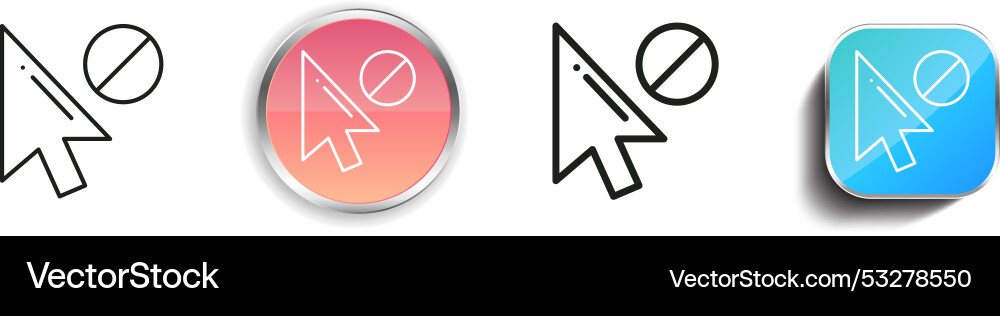 Cursor-Symbol dünne lineare regelmäßige und Schaltfläche Stil Cursor-Symbol dünne lineare regelmäßige und Schaltfläche Stil vektorbild