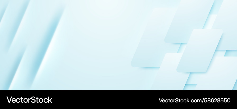 Light blue abstract shapes create a layered effect Vector Image