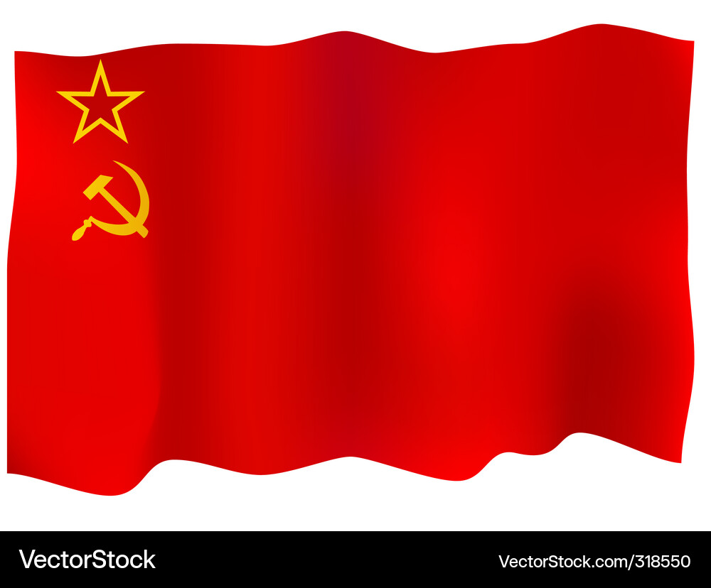 Soviet Flag 3D Render Vector Image