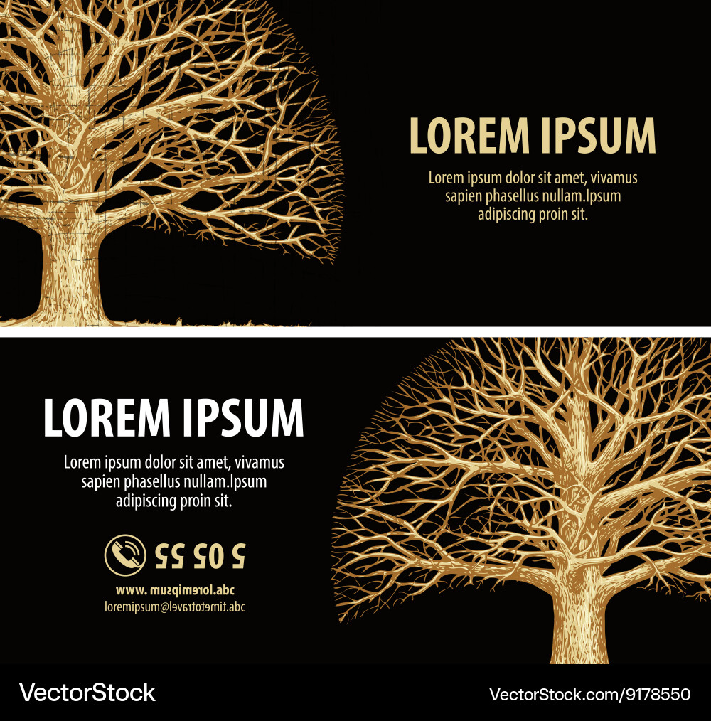 Tree oak with twisted branches environmental vector image