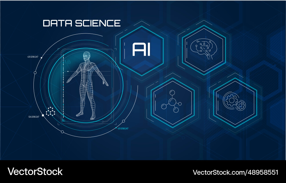 Artificial intelligence science and technology Artificial intelligence science and technology vector image