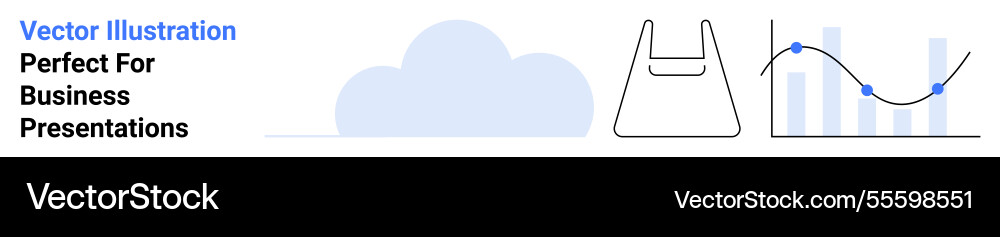 Cloud- und Datenanalysekonzept mit Graph Cloud- und Datenanalysekonzept mit Graph vektorbild