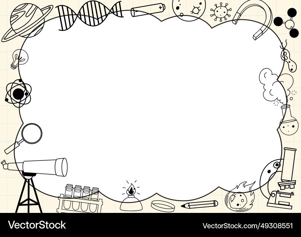 Science tools object and learning sign element vector image