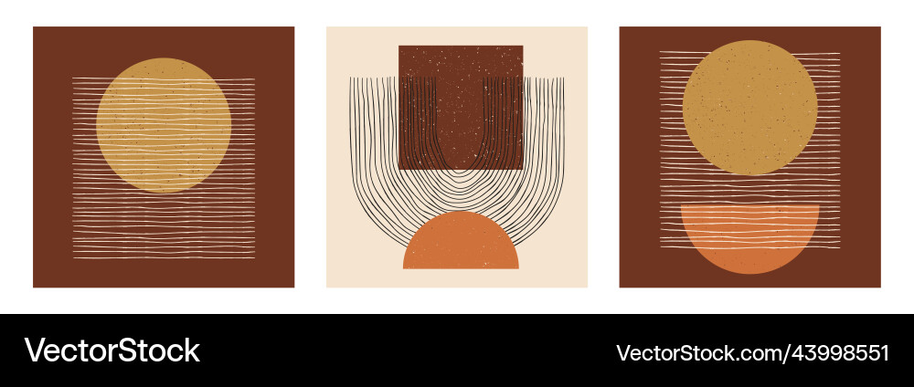 Set of abstract boho minimal geometric design Set of abstract boho minimal geometric design Vector Image