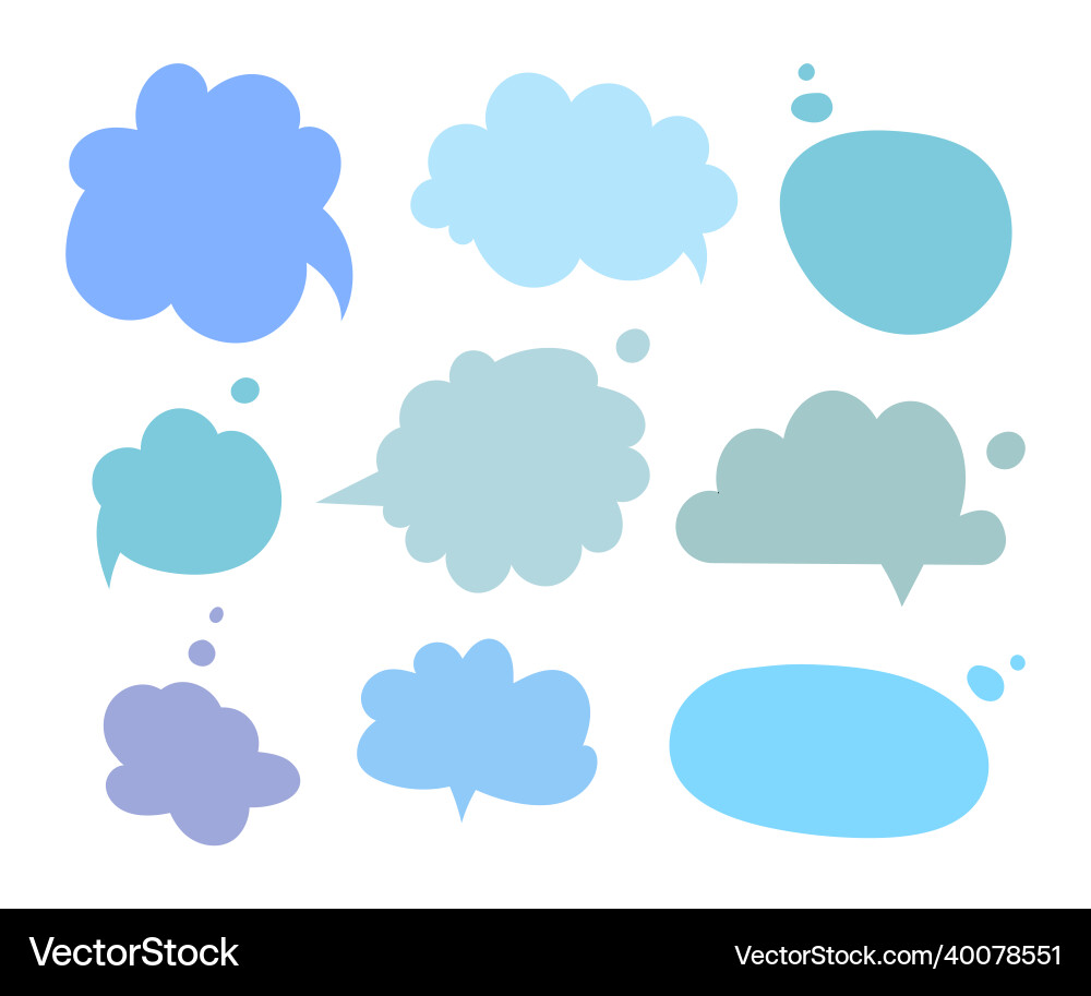 Set of dialog boxes different variants drawn Set of dialog boxes different variants drawn vector image