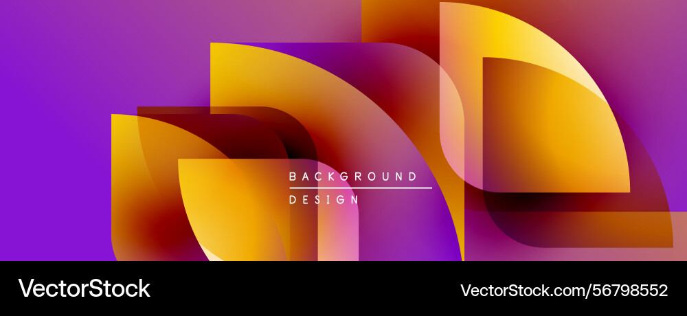 Abstract geometric shapes overlap creating Vector Image