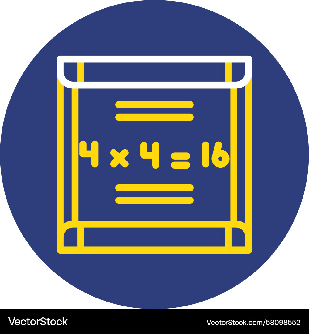 Arithmetic Dual Line Circle - Math Symbols Vector Image