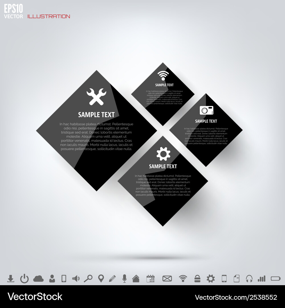 Cloud Computing Background with Web Icons Vector Image