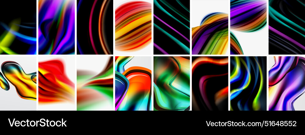 Collection of abstract background with waves Collection of abstract background with waves Vector Image