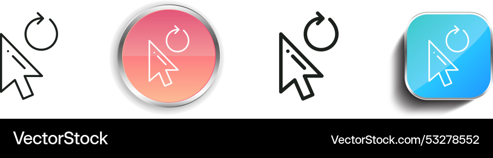Cursor-Symbol dünne lineare regelmäßige und Schaltfläche Stil Cursor-Symbol dünne lineare regelmäßige und Schaltfläche Stil vektorbild